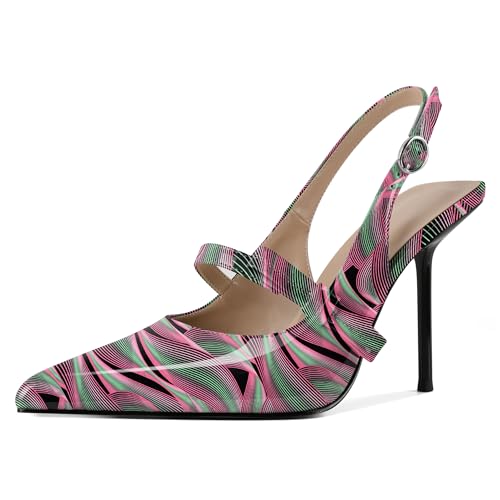 EDEFS Damen Minimalistischer Slingback 10 cm Stiletto Absatz Pumps Knöchelriemen & Spitzzahn als Arbeits Must Have Welle EU40 EDEFS Damen Minimalistischer Slingback 10 cm Stiletto Absatz Pumps Knöchelriemen & Spitzzahn als Arbeits Must Have Welle EU40 von EDEFS