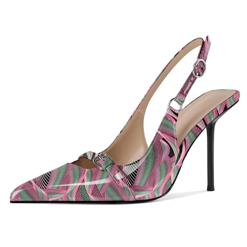 EDEFS Damen Orthopädischer Runder Zeh 10 cm Hoher Slingback Absatz Schnallen Verschluss Knöchelstütze Welle EU42 EDEFS Damen Orthopädischer Runder Zeh 10 cm Hoher Slingback Absatz Schnallen Verschluss Knöchelstütze Welle EU42 von EDEFS
