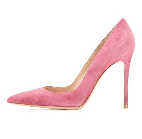 EDEFS Damen Party Pumps Abendschuhe Abiball Brautschuhe Pink Suede Größe EU38 von EDEFS