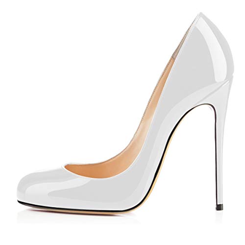 EDEFS Damen Pumps High Heels Hochzeits Schuhe Brautjungfer Pumps White Größe EU41 von EDEFS