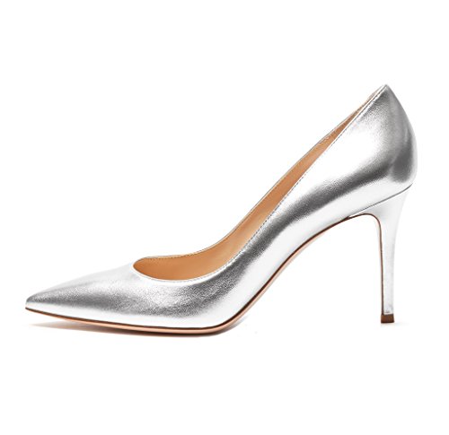 EDEFS Damen Pumps High Heels Stiletto Schuhe 8cm Sommer Silber Pumps Größe EU39 EDEFS Damen Pumps High Heels Stiletto Schuhe 8cm Sommer Silber Pumps Größe EU39 von EDEFS