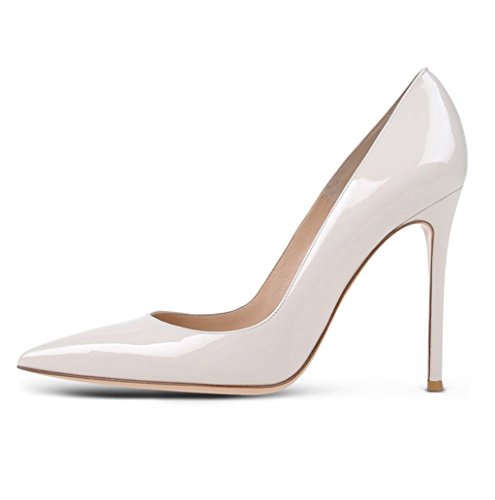 EDEFS Damen Pumps | Spitze Stiletto High Heels | Moderne Pumps White Größe EU37 von EDEFS