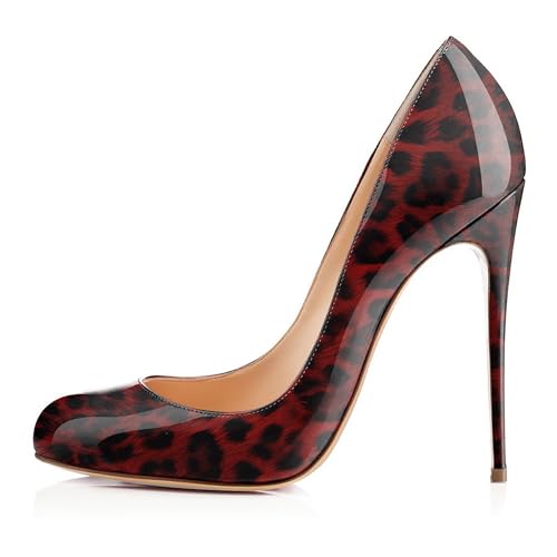 EDEFS Damen Pumps im Stiletto Heel Style 4.7 Inches Slip On Bequeme Runde & Geschlossene Zehe Modisch für Hochzeit & Party Leopard Rot EU41 EDEFS Damen Pumps im Stiletto Heel Style 4.7 Inches Slip On Bequeme Runde & Geschlossene Zehe Modisch für Hochzeit & Party Leopard Rot EU41 von EDEFS