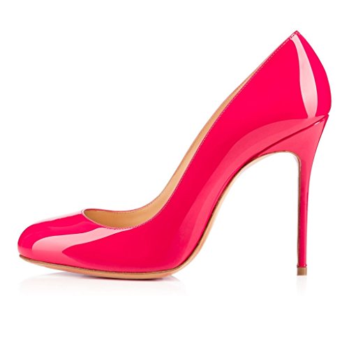 EDEFS Damen Runde Zehen Pumps Round Toe Stiletto Geschlossen Schuhe Rose Größe EU41 von EDEFS