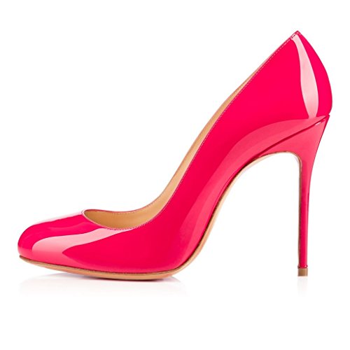 EDEFS Damen Runde Zehen Pumps Round Toe Stiletto Geschlossen Schuhe Rose Größe EU43 von EDEFS