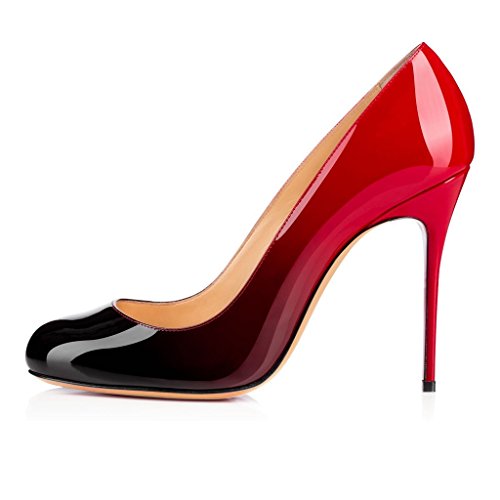 EDEFS Damen Runde Zehen Pumps Round Toe Stiletto Rot to Schwarz Gradient Schuhe Größe EU37 EDEFS Damen Runde Zehen Pumps Round Toe Stiletto Rot to Schwarz Gradient Schuhe Größe EU37 von EDEFS