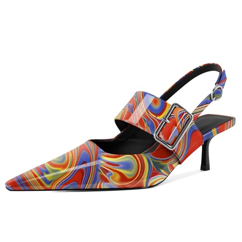EDEFS Damen Slingback Pumps 2 Zoll Kätzchenabsatz Mary Jane & Spitzer Zeh Party Funkeln & Arbeits Raffinement Heatmap EU38 EDEFS Damen Slingback Pumps 2 Zoll Kätzchenabsatz Mary Jane & Spitzer Zeh Party Funkeln & Arbeits Raffinement Heatmap EU38 von EDEFS