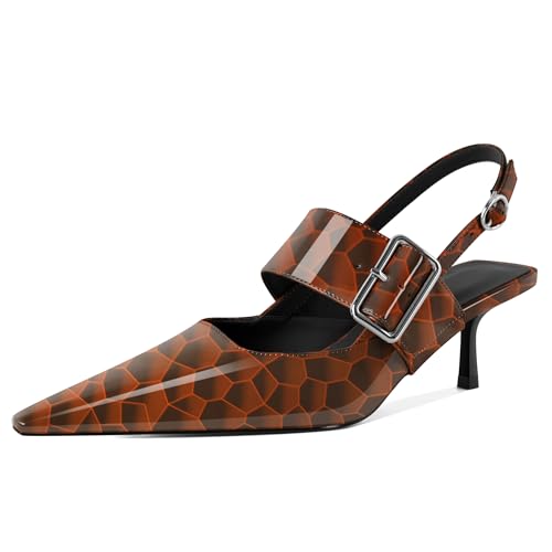EDEFS Damen Slingback Pumps 2 Zoll Kätzchenabsatz Mary Jane & Spitzer Zeh Party Funkeln & Arbeits Raffinement Leuchtendes Orange EU38 EDEFS Damen Slingback Pumps 2 Zoll Kätzchenabsatz Mary Jane & Spitzer Zeh Party Funkeln & Arbeits Raffinement Leuchtendes Orange EU38 von EDEFS
