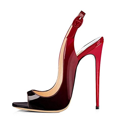 EDEFS Damen Slingback Sandalen Open Toe Stiletto High Heel Schuhe,Ombre EU41 EDEFS Damen Slingback Sandalen Open Toe Stiletto High Heel Schuhe,Ombre EU41 von EDEFS
