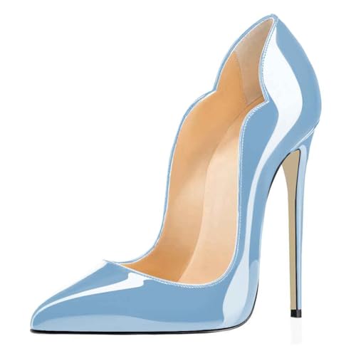 EDEFS Elegante Slip On Pumps für Frauen mit Stiletto Heel 4,7 Inches Geschlossene Zehe Design Pointed Toe Form Ideal für Modische Partys Hellblau EU37 EDEFS Elegante Slip On Pumps für Frauen mit Stiletto Heel 4,7 Inches Geschlossene Zehe Design Pointed Toe Form Ideal für Modische Partys Hellblau EU37 von EDEFS