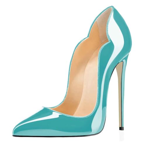 EDEFS Elegante Slip On Pumps für Frauen mit Stiletto Heel 4,7 Inches Geschlossene Zehe Design Pointed Toe Form Ideal für Modische Partys Türkis EU37 EDEFS Elegante Slip On Pumps für Frauen mit Stiletto Heel 4,7 Inches Geschlossene Zehe Design Pointed Toe Form Ideal für Modische Partys Türkis EU37 von EDEFS