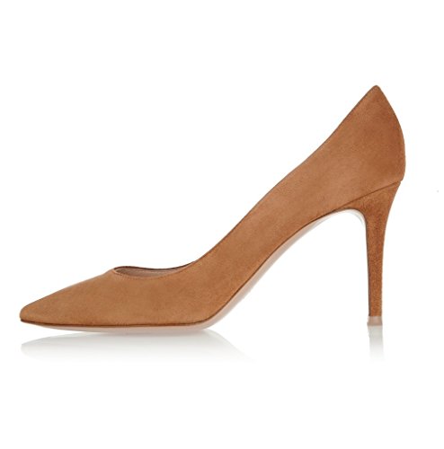 EDEFS Fashion Damen Süß Ziehen Auf Spitz Zehe Hoher Absatz Rein Pumps Schuhe Brown Größe EU41 EDEFS Fashion Damen Süß Ziehen Auf Spitz Zehe Hoher Absatz Rein Pumps Schuhe Brown Größe EU41 von EDEFS