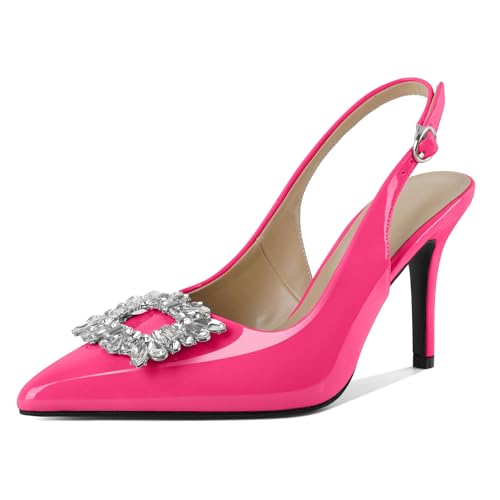 EDEFS Funkelnde Kristall Slingback Pumps Damen 9 cm High Heel Spitzenschuh Schuhe für glamouröse Hochzeitsnächte Stylische Partys und Selbstbewusste Arbeitstage Heißes Rosa EU37 EDEFS Funkelnde Kristall Slingback Pumps Damen 9 cm High Heel Spitzenschuh Schuhe für glamouröse Hochzeitsnächte Stylische Partys und Selbstbewusste Arbeitstage Heißes Rosa EU37 von EDEFS