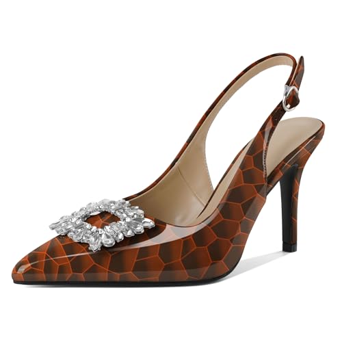 EDEFS Funkelnde Kristall Slingback Pumps Damen 9 cm High Heel Spitzenschuh Schuhe für glamouröse Hochzeitsnächte Stylische Partys und Selbstbewusste Arbeitstage Leuchtendes Orange EU37 EDEFS Funkelnde Kristall Slingback Pumps Damen 9 cm High Heel Spitzenschuh Schuhe für glamouröse Hochzeitsnächte Stylische Partys und Selbstbewusste Arbeitstage Leuchtendes Orange EU37 von EDEFS
