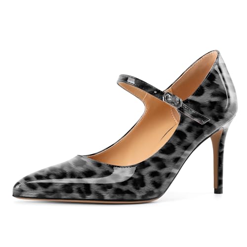 EDEFS Hochzeitsfertige Mary Jane Pumps Damen Stilettoabsatz 8.5 cm mit Rutschfester Sohle & Spitzenschuh Design Leopard Weiß EU36 EDEFS Hochzeitsfertige Mary Jane Pumps Damen Stilettoabsatz 8.5 cm mit Rutschfester Sohle & Spitzenschuh Design Leopard Weiß EU36 von EDEFS