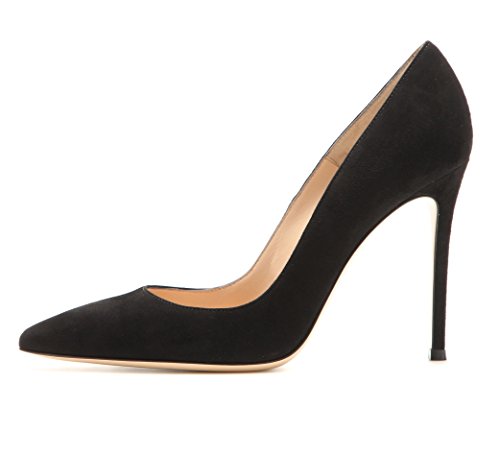 EDEFS Klassische Damen Pumps | Moderne Damen High Heels | Stiletto Schuhe | Damen Geschlossene Pumps Schwarz Größe EU36 von EDEFS