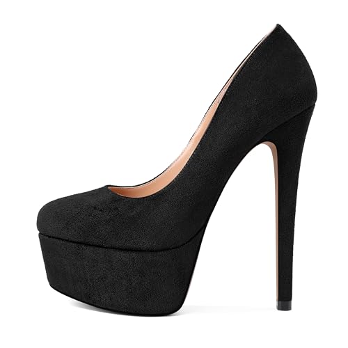 EDEFS Klassische Damen Pumps Stilettos High Heels Plateau Abend Schuhe Bequem Black Größe EU45 EDEFS Klassische Damen Pumps Stilettos High Heels Plateau Abend Schuhe Bequem Black Größe EU45 von EDEFS