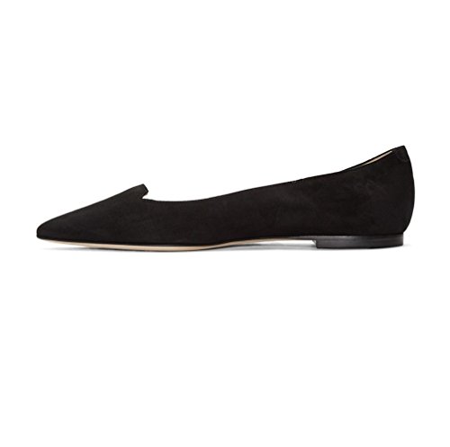 EDEFS Klassische Spitzen Damen Übergrößen Ballerinas Flats Black Größe EU44 von EDEFS