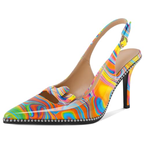 EDEFS Luxuriöser Slingback Stilettoabsatz Damen 9 cm Spitzenschuh Pumps mit Silberperlen Saum für Hochzeiten Partys und Arbeits Styling Multicolor Wärme EU40 EDEFS Luxuriöser Slingback Stilettoabsatz Damen 9 cm Spitzenschuh Pumps mit Silberperlen Saum für Hochzeiten Partys und Arbeits Styling Multicolor Wärme EU40 von EDEFS