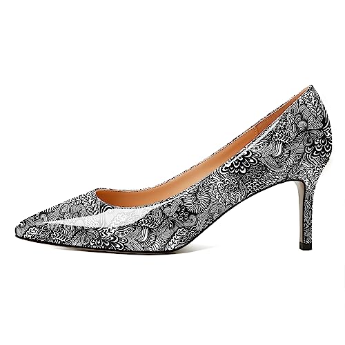 EDEFS Pumps Slip On 6,5cm Kittenabsatz mit Spitzenzehen Elegant für Trauung/Büro/Prom Blume Weiß EU44 EDEFS Pumps Slip On 6,5cm Kittenabsatz mit Spitzenzehen Elegant für Trauung/Büro/Prom Blume Weiß EU44 von EDEFS