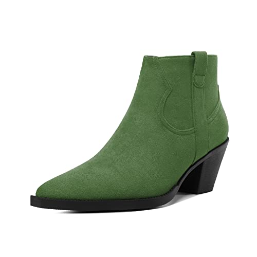 EDEFS Stiefel Damen Cutout Boots Reißverschluss Spitze Zehenkappe Blockabsatz Chunky Winter Frauen Stiefel Olive Grün EU40 EDEFS Stiefel Damen Cutout Boots Reißverschluss Spitze Zehenkappe Blockabsatz Chunky Winter Frauen Stiefel Olive Grün EU40 von EDEFS