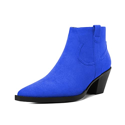 EDEFS Stiefel Damen Cutout Boots Reißverschluss Spitze Zehenkappe Blockabsatz Chunky Winter Frauen Stiefel Royal Blau EU40 EDEFS Stiefel Damen Cutout Boots Reißverschluss Spitze Zehenkappe Blockabsatz Chunky Winter Frauen Stiefel Royal Blau EU40 von EDEFS