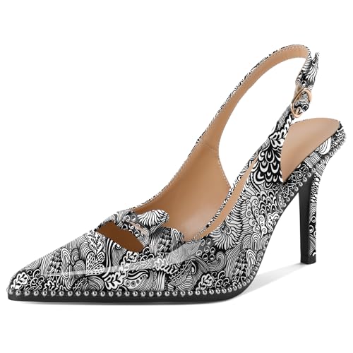 EDEFS Vielseitige Silberperlen Pumps Damen Slingback 9 cm High Heel mit Spitzenschuh für Nahtlose Übergänge von Hochzeit zu Arbeit Blume Weiß EU39 EDEFS Vielseitige Silberperlen Pumps Damen Slingback 9 cm High Heel mit Spitzenschuh für Nahtlose Übergänge von Hochzeit zu Arbeit Blume Weiß EU39 von EDEFS