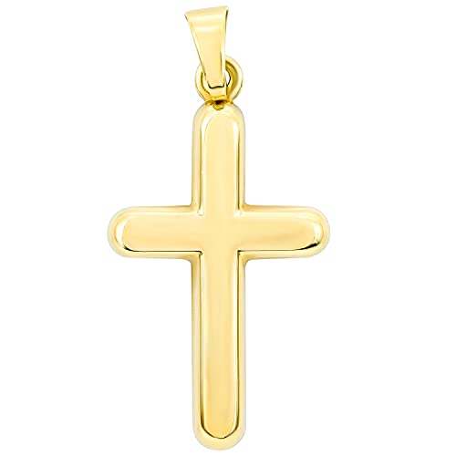 EDELIND Anhänger 585 Gold für Damen Herren Kreuz-Anhänger 14 Karat Gelbgold Breite 13,9 mm Kettenanhänger Echt Gold Goldkreuz mit Schmuck Geschenk Box von EDELIND