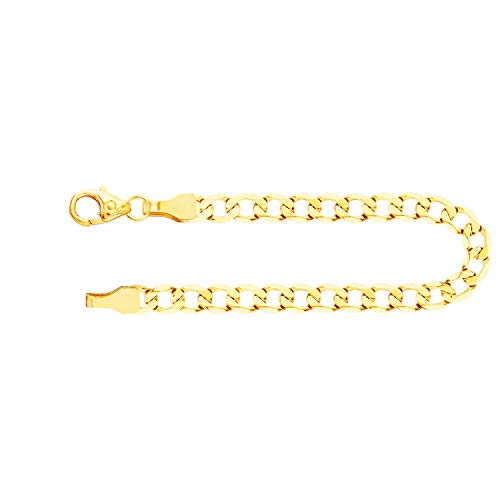 EDELIND Armband Herren 585 Echt Gold 3.9 mm Armkette Panzerkette 14K Gelbgold L 20cm Bracelet Goldarmband mit Schmuck Geschenk Box Made in Germany von EDELIND