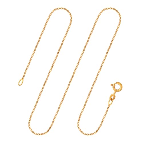EDELIND Goldkette Damen 333 Echtgold 40 cm - Zarte Ankerkette 1.3 mm Gelbgold für Frauen und Herren - mit stilvoller Geschenkbox von EDELIND