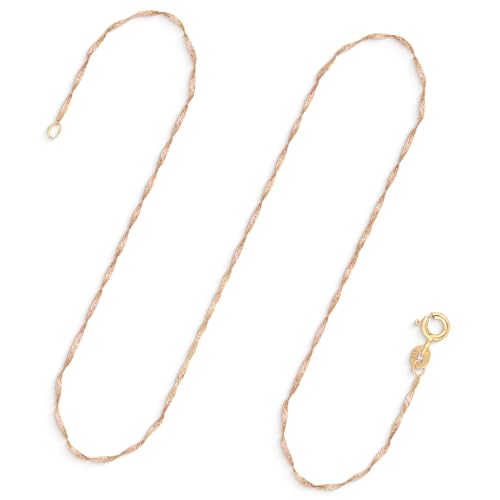 EDELIND Goldkette als Singapurkette in Gelbgold 333 / 8K, 42 cm lang, 1 mm breit, Gewicht ca. 0.7 g. EDELIND Goldkette als Singapurkette in Gelbgold 333 / 8K, 42 cm lang, 1 mm breit, Gewicht ca. 0.7 g. von EDELIND