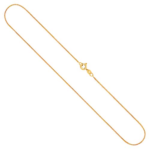 EDELIND Edle Damen Gold Halskette 1.2 mm, Ankerkette flach 750 aus Gelbgold, Echt Gold Kette mit Stempel, Goldkette mit Federringverschluss, Länge 42 cm, Gewicht ca. 2 g, Made in Germany von EDELIND