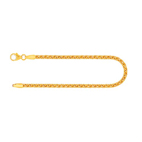 EDELIND Feines Armband 333 Gold Damen 2.5 mm, Armkette Bracelet Zopfkette 8K Gelbgold, Länge 23 cm, Goldarmband mit Schmuck Geschenk Box Made in Germany von EDELIND