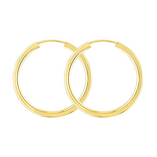 EDELIND Goldene Creolen 333 Echtgold 30mm Ohrschmuck für Damen Herren Ohrringe 8 K Gelbgold Breite 2,5 mm Huggie Creolen Set mit Geschenk-Box Made in Germany von EDELIND