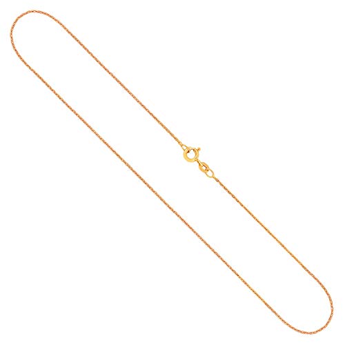 EDELIND Goldkette, Ankerkette diamantiert Gelbgold 333/8 K, Länge 40 cm, Breite 1.2 mm, Gewicht ca. 1.6 g., NEU von EDELIND