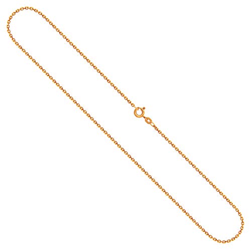 EDELIND Goldkette, Ankerkette diamantiert Gelbgold 375/9 K, Länge 70 cm, Breite 1.7 mm, Gewicht ca. 5.4 g., NEU von EDELIND