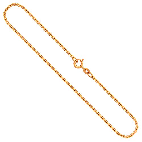 EDELIND Goldkette, Ankerkette diamantiert Gelbgold 585/14 K, Länge 70 cm, Breite 1.9 mm, Gewicht ca. 9.2 g., NEU von EDELIND