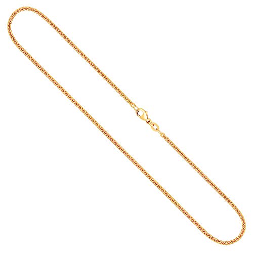 EDELIND Goldkette, Ankerkette rund Gelbgold 585/14 K, Länge 45 cm, Breite 2.4 mm, Gewicht ca. 7.5 g., NEU von EDELIND