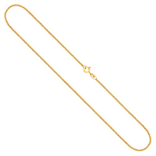 EDELIND Goldkette, Erbskette Gelbgold 585/14 K, Länge 80 cm, Breite 1.5 mm, Gewicht ca. 6.9 g., NEU von EDELIND