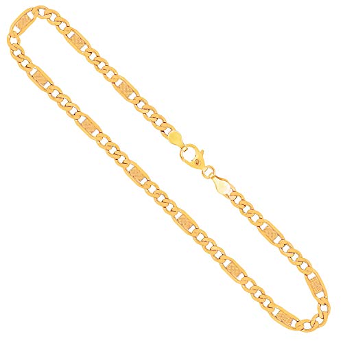 EDELIND Goldkette, Fantasiekette hohl Gelbgold 585/14 K, Länge 55 cm, Breite 5.2 mm, Gewicht ca. 11.9 g., NEU von EDELIND