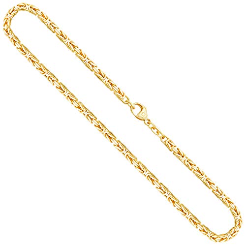 EDELIND Königskette Gold - Echtgold 585, Kette 3.2 mm mit Stempel, Gelbgold Halskette aus Deutschland, Herren Goldkette mit Karabinerverschluss, Länge 55 cm, Gewicht ca. 40.8 g. von EDELIND