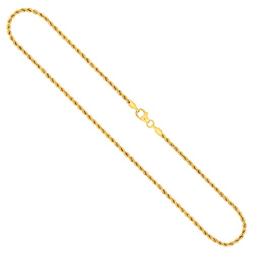 EDELIND Goldkette, Kordelkette hohl Leichtversion Gelbgold 333/8 K, Länge 42 cm, Breite 2.1 mm, Gewicht ca. 2.1 g., NEU von EDELIND