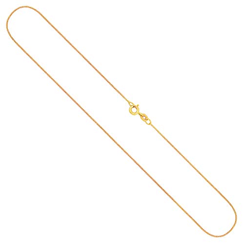 EDELIND Goldkette, Panzerkette flach Gelbgold 750/18 K, Länge 38 cm, Breite 0,8 mm, Gewicht ca, 1,3 g, NEU von EDELIND