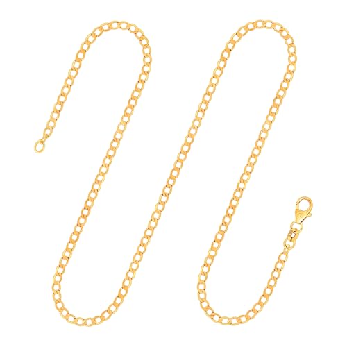 EDELIND Goldkette Herren Damen 333 Echtgold - 2.6mm Panzerkette 100 cm Gelbgold - Unisex Halskette mit stilvoller Geschenkbox von EDELIND