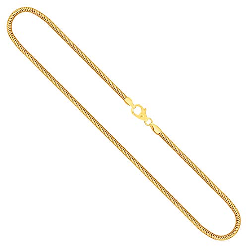 EDELIND Goldkette, Schlangenkette Gelbgold 585/14 K, Länge 38 cm, Breite 2.4 mm, Gewicht ca. 11 g., NEU von EDELIND