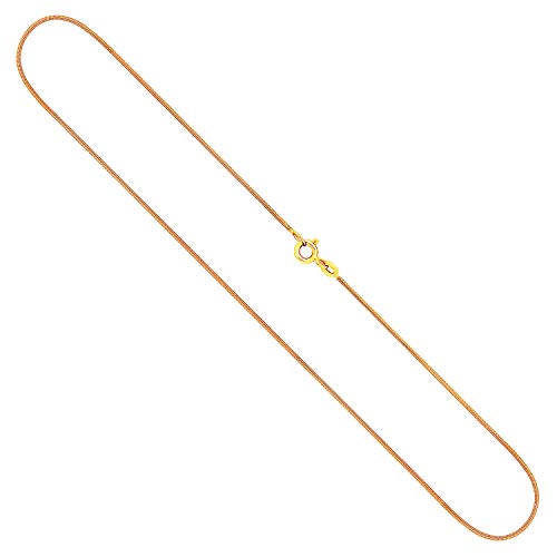 EDELIND Goldkette, Schlangenkette Gelbgold 585/14 K, Länge 45 cm, Breite 0.9 mm, Gewicht ca. 3,9 g., NEU von EDELIND