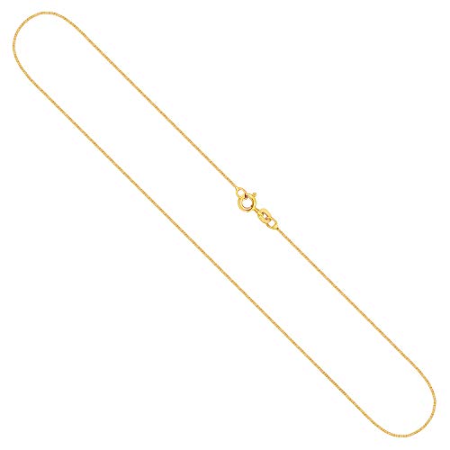 EDELIND Goldkette, Venezianerkette Gelbgold 585/14 K, Länge 36 cm, Breite 0.6 mm, Gewicht ca. 1 g., NEU von EDELIND