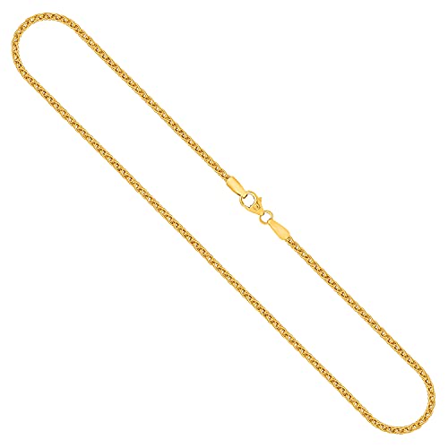 EDELIND Goldkette, Zopfkette Gelbgold 375/9 K, Länge 50 cm, Breite 2.1 mm, Gewicht ca. 7.2 g., NEU von EDELIND