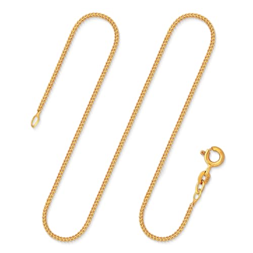 EDELIND Goldkette Damen 750 Echtgold - Panzerkette 1.4 mm Gelbgold 38 cm mit stilvoller Geschenkbox von EDELIND
