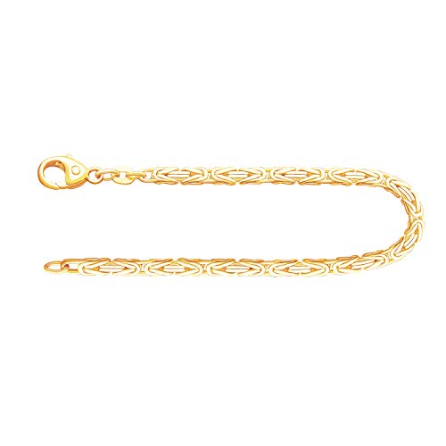 EDELIND Königskette Gold 333 Echtgold Armkette 2.3 mm mit Stempel aus Gelbgold, Goldarmband aus Deutschland, Herrenschmuck mit Karabinerverschluss, Länge 18.7 cm, Gewicht ca. 6.2 g. von EDELIND